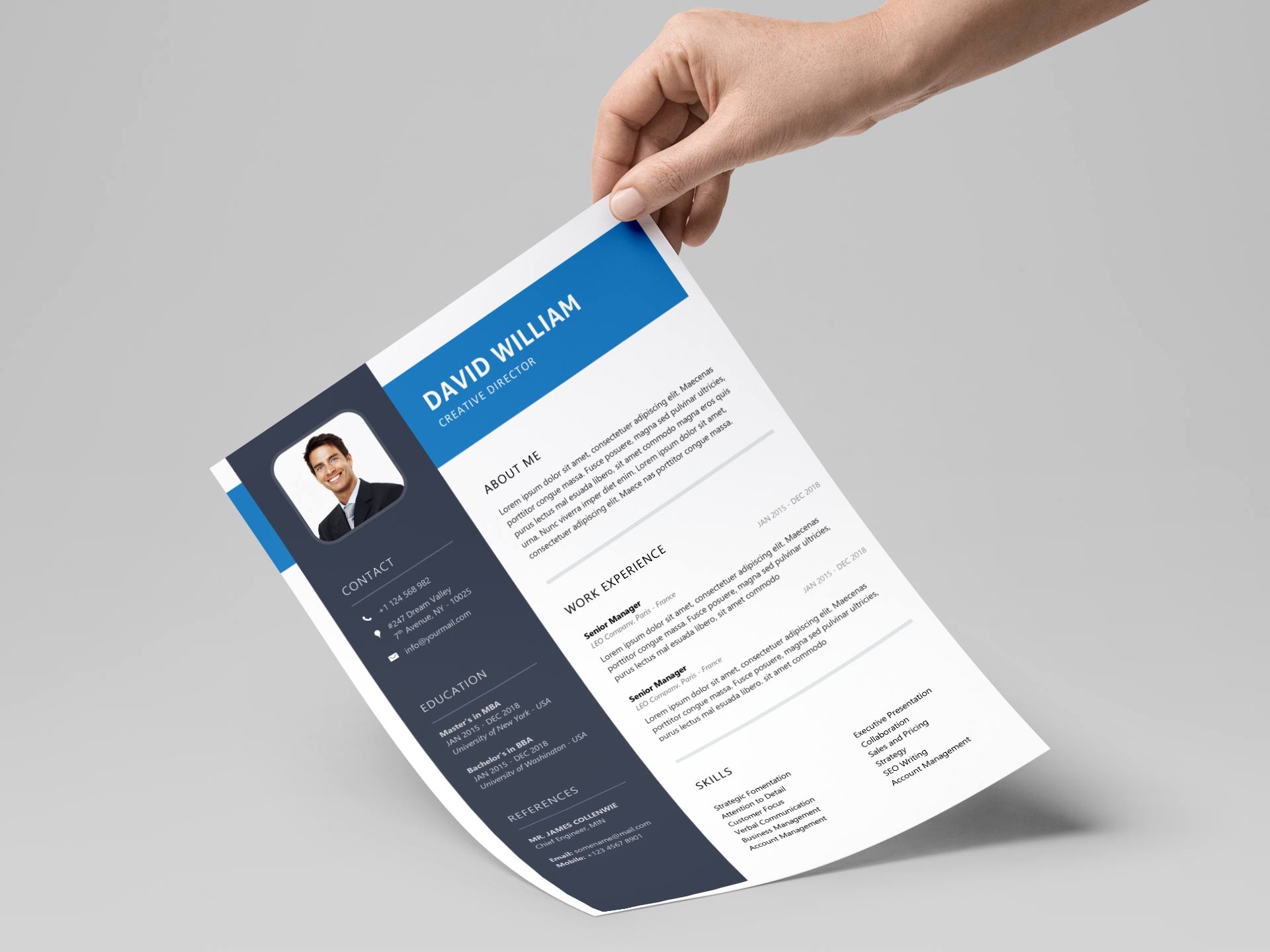 Rush Modern Resume Template Ms Word Format Resumekraft