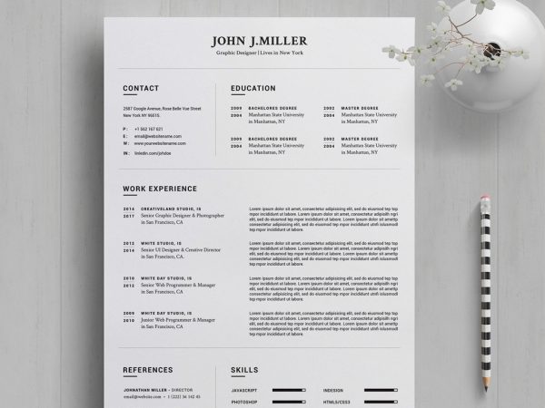 Download Template Cv Terbaru 2020 Contoh Gambar Template