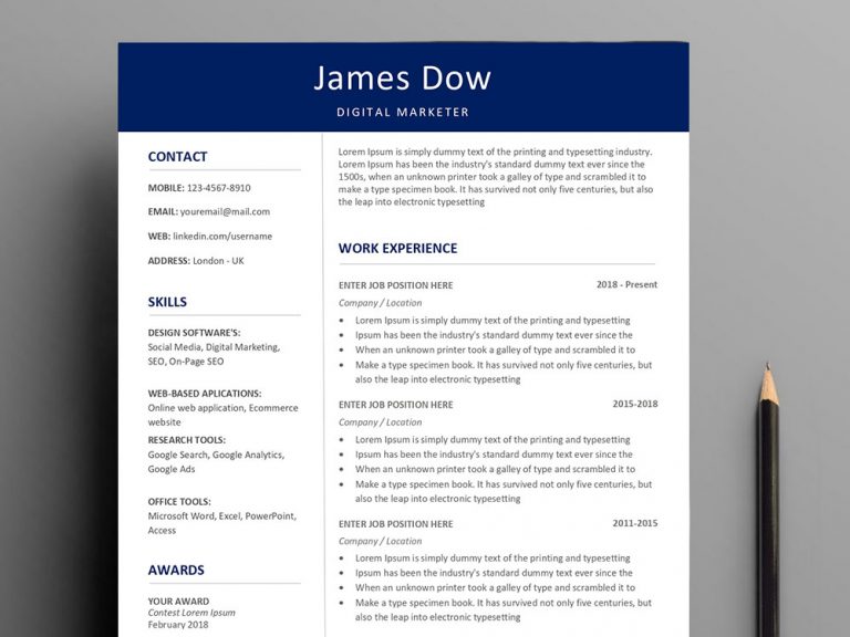 best professional resume templates free