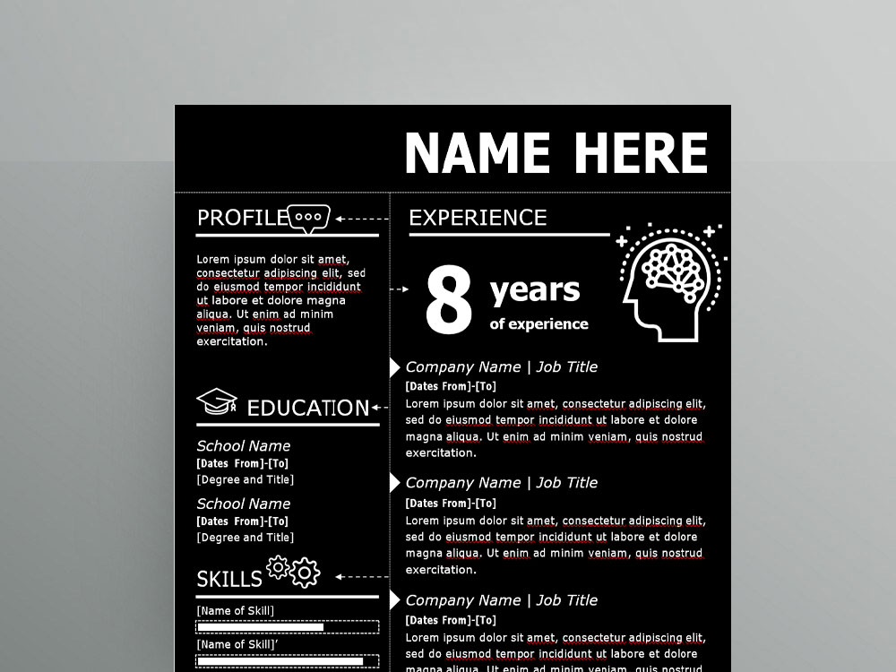 resume-infographic-word-template